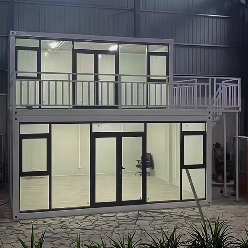 Dalawang Palapag na Glass Container House Dalawang Palapag na Glass Container House
