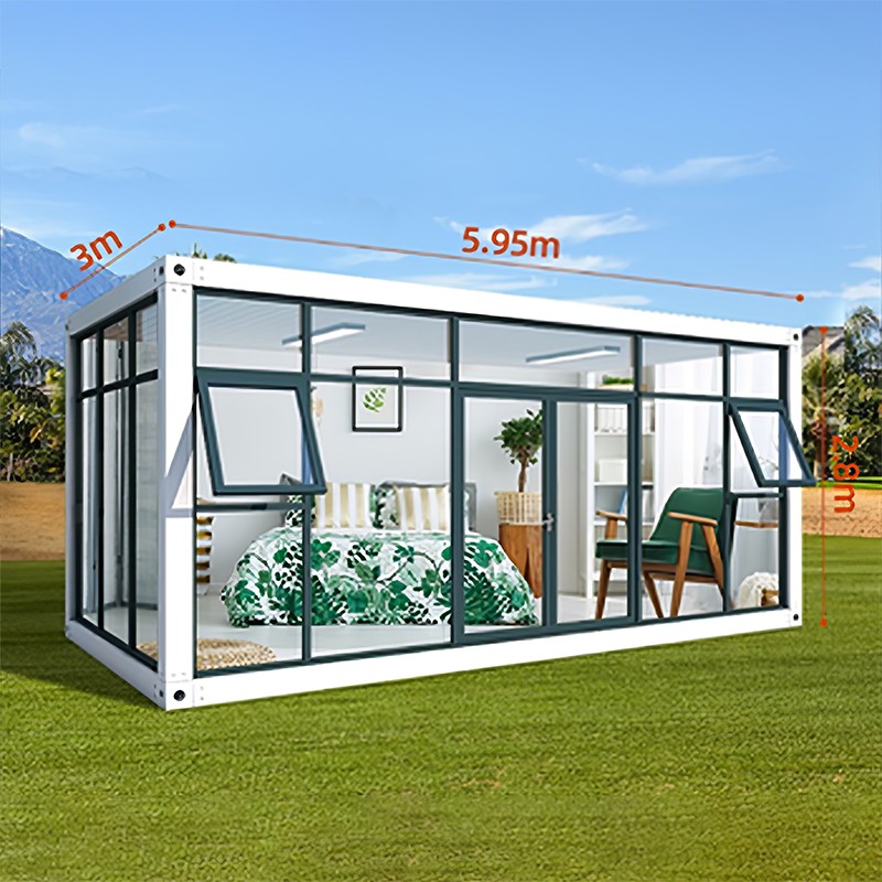 Isang Palapag na Glass Container House Isang Palapag na Glass Container House